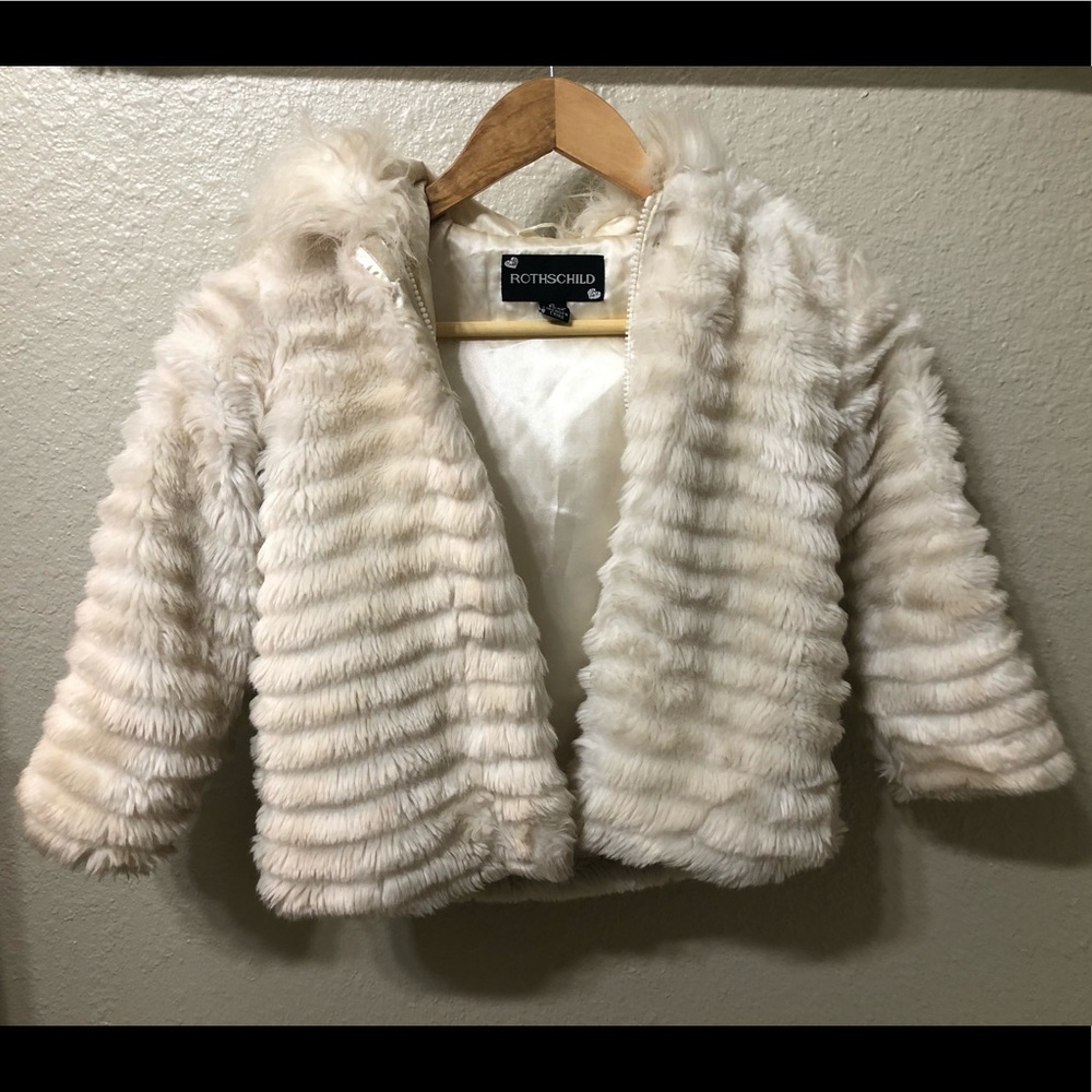 Rothschild Girls Coat Size 4 White Jacket